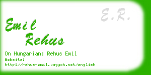 emil rehus business card